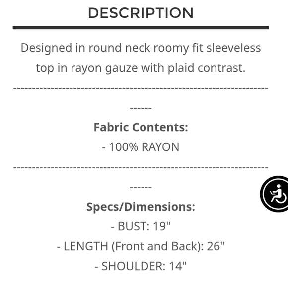 POL Plaid Ruffled Sleeveless Tank Top - Picture 4 of 4